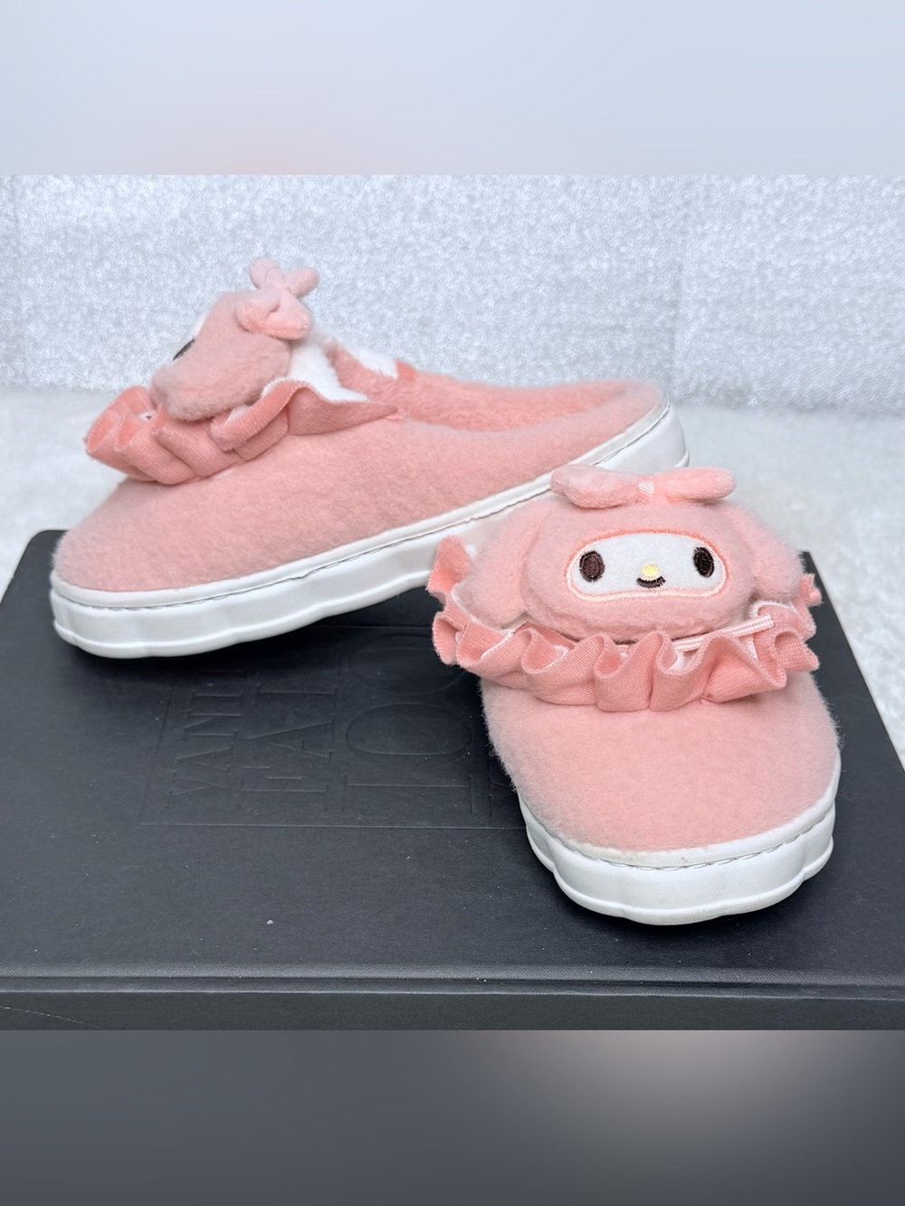 Pink Plush Ruffle Animal Slip-On Slippers - Picture 8 of 8